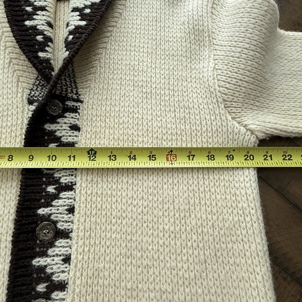 VTG 80S PENDLETON SHETLAND WOOL SHAWL COLLAR CARDIGAN USA MADE - Picture 11 of 11